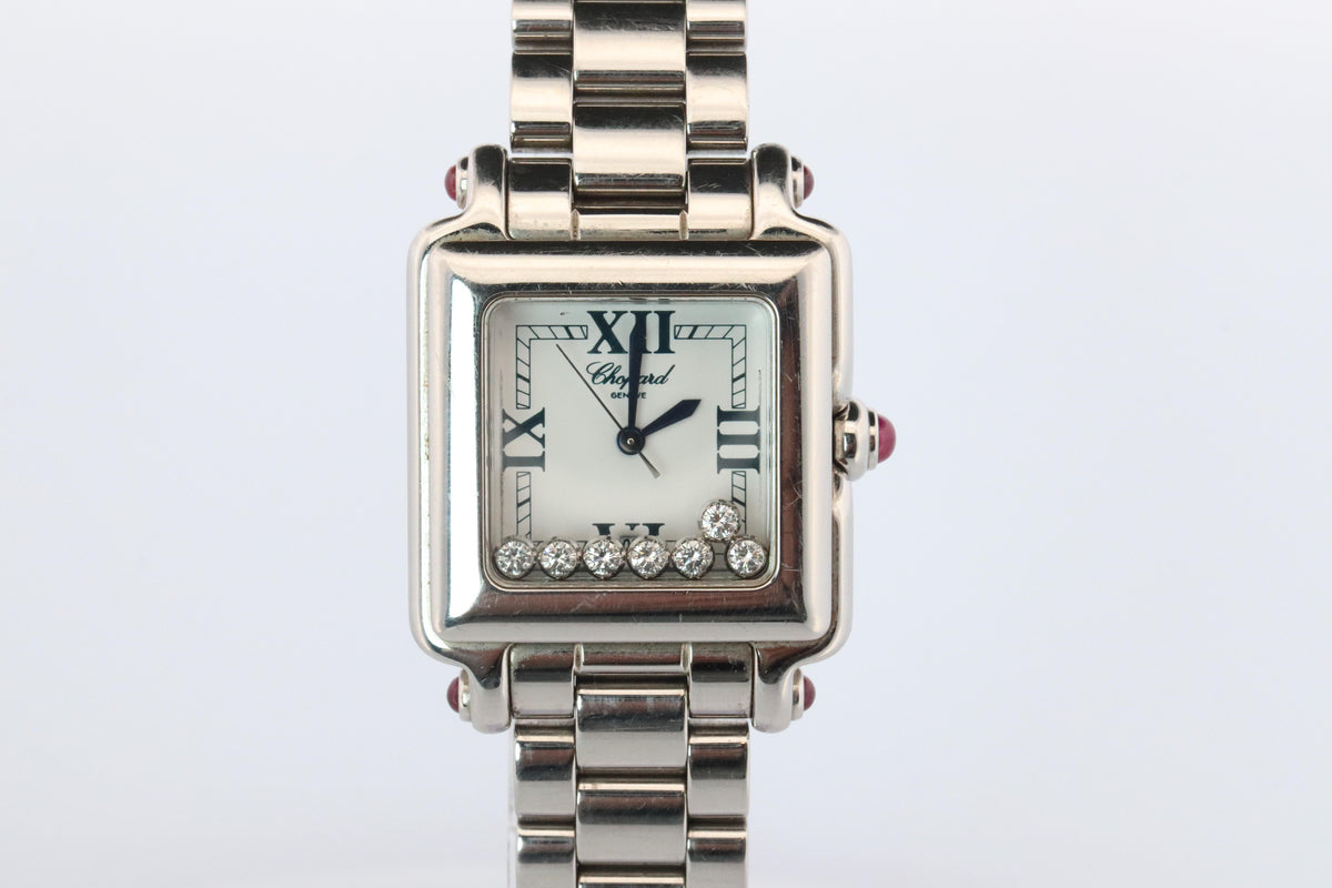 Chopard Happy Sport Square Diamond Watch. Chopard LUC 27/8349-21 Ladies