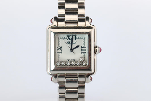 Chopard Happy Sport Square Diamond Watch. Chopard LUC 27/8349-21 Ladies