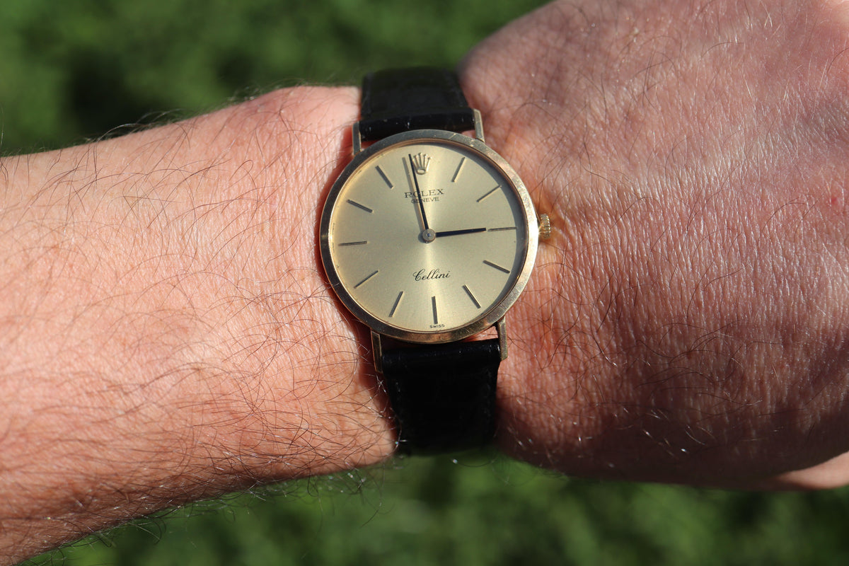 Genuine 18k Rolex Watch. 18k YG Rolex CELLINI 4112.