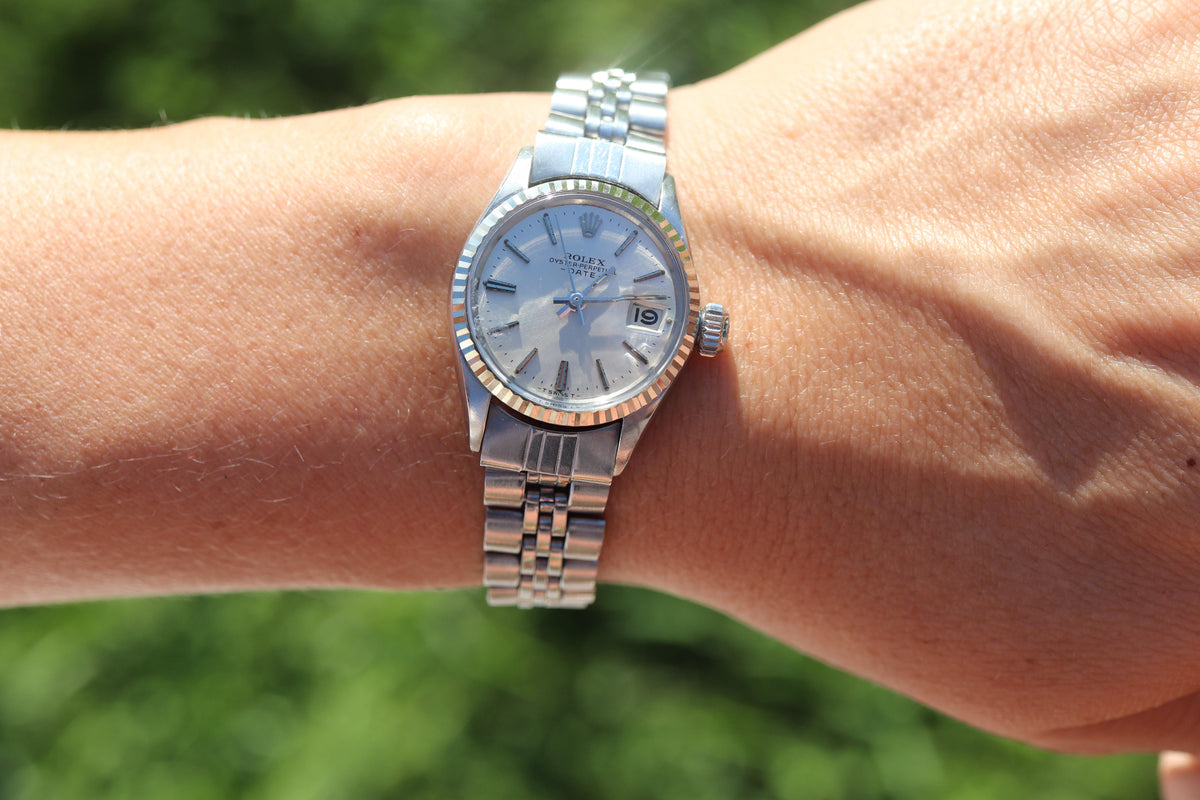 Genuine Rolex 6517 Oyster Perpetual Watch. Ladies ROLEX Automatic WG Bezel.