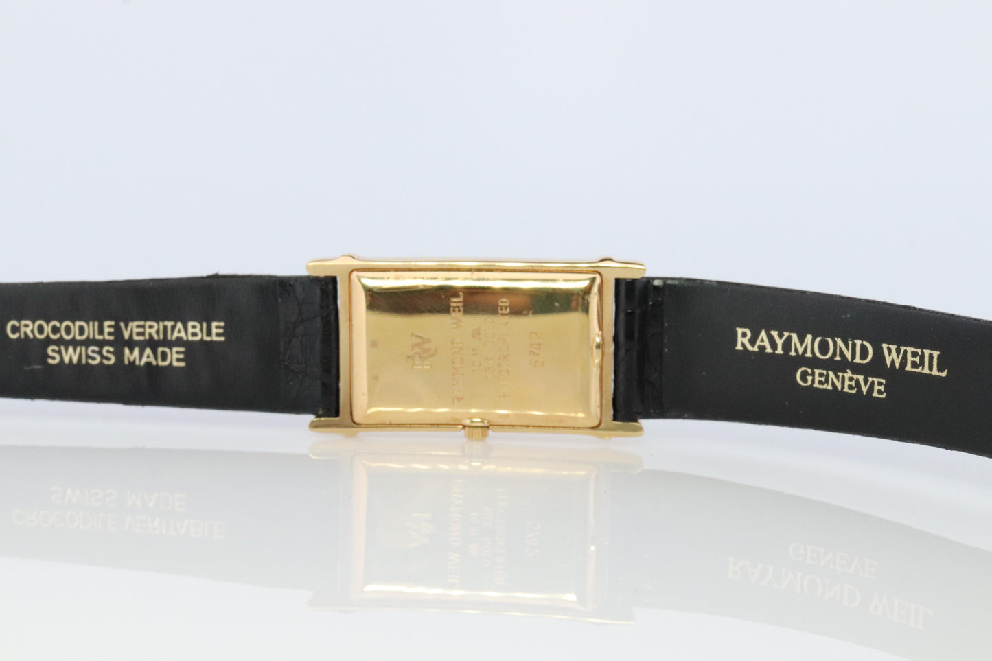 Raymond Weil Ladies watch. RW Tank Carree 5742 18k Gold Electroplated.