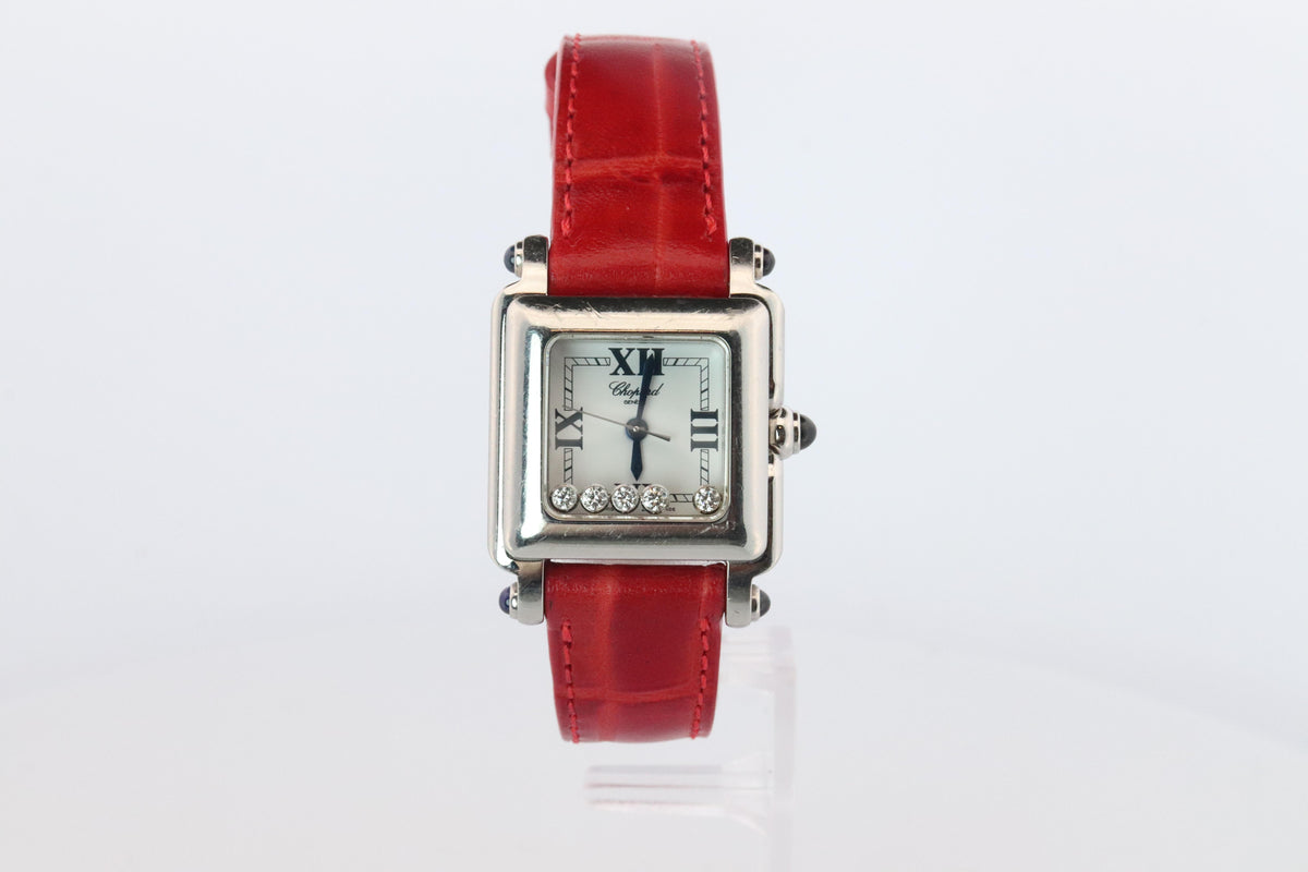 Chopard Happy Sport Square Diamond Watch. Chopard LUC 27/8892-23 Ladies