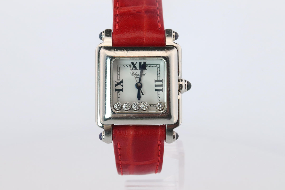 Chopard Happy Sport Square Diamond Watch. Chopard LUC 27/8892-23 Ladies