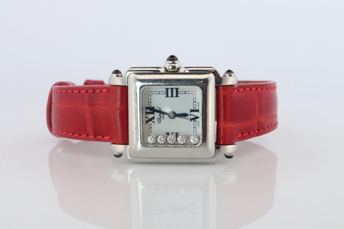 Chopard Happy Sport Square Diamond Watch. Chopard LUC 27/8892-23 Ladies