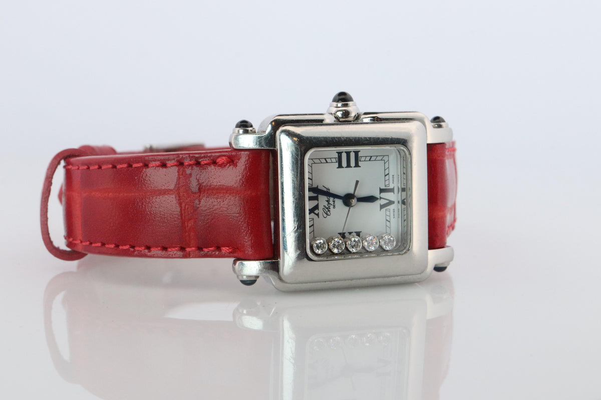 Chopard Happy Sport Square Diamond Watch. Chopard LUC 27/8892-23 Ladies
