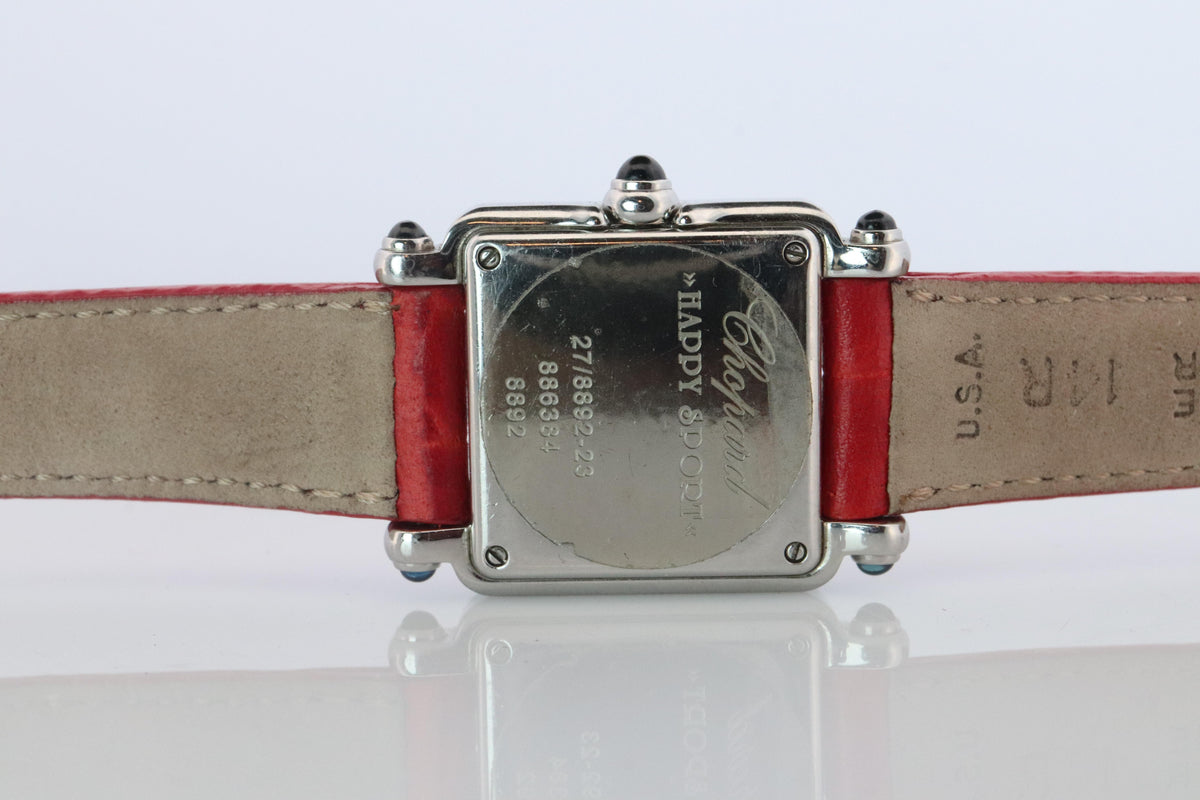 Chopard Happy Sport Square Diamond Watch. Chopard LUC 27/8892-23 Ladies