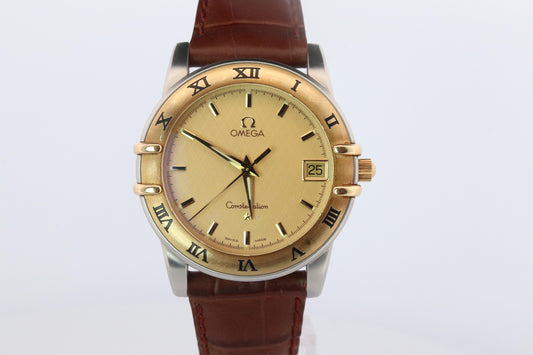 Omega Watch. Mens Omega 34mm Constellation Manhattan 18k SS