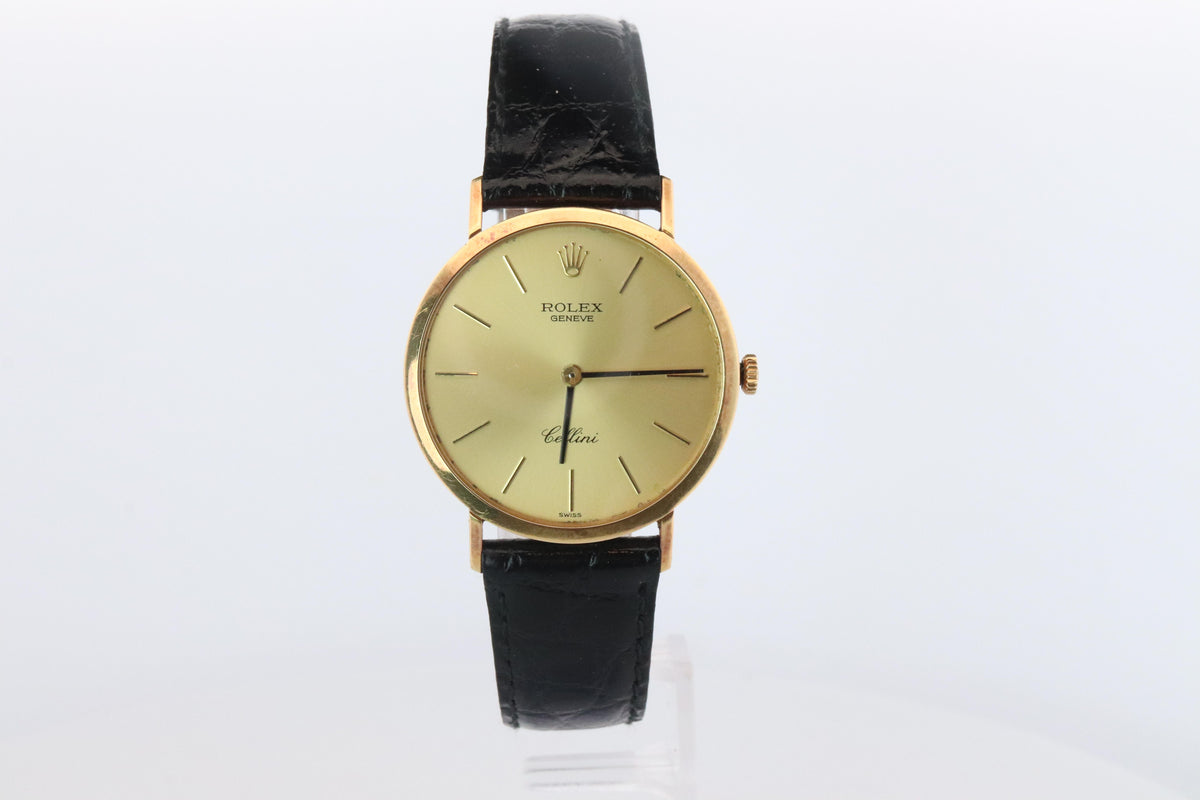Genuine 18k Rolex Watch. 18k YG Rolex CELLINI 4112.