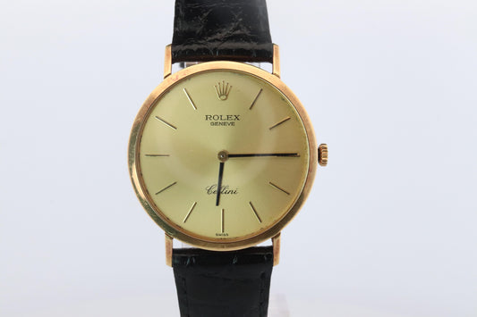 Genuine 18k Rolex Watch. 18k YG Rolex CELLINI 4112.