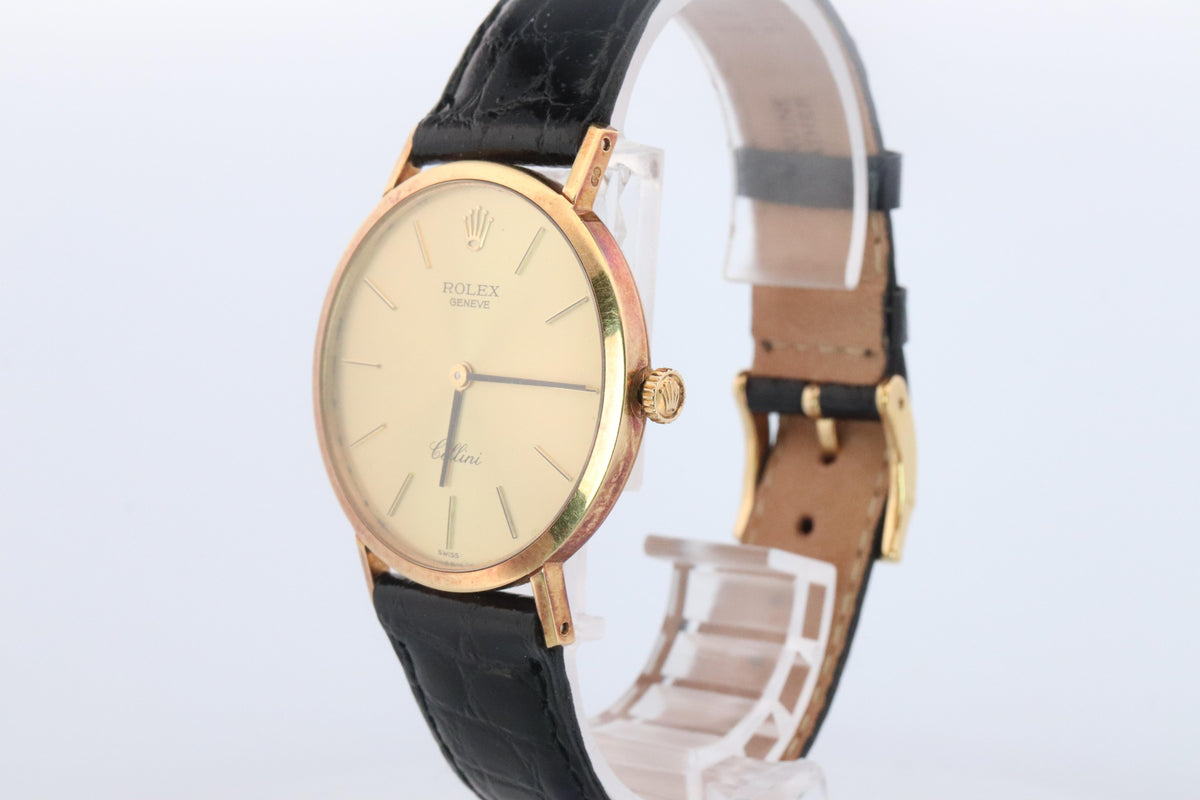 Genuine 18k Rolex Watch. 18k YG Rolex CELLINI 4112.