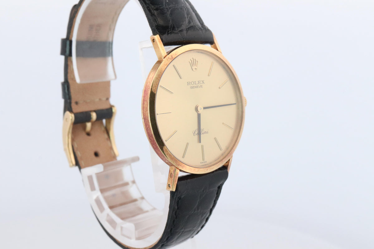 Genuine 18k Rolex Watch. 18k YG Rolex CELLINI 4112.
