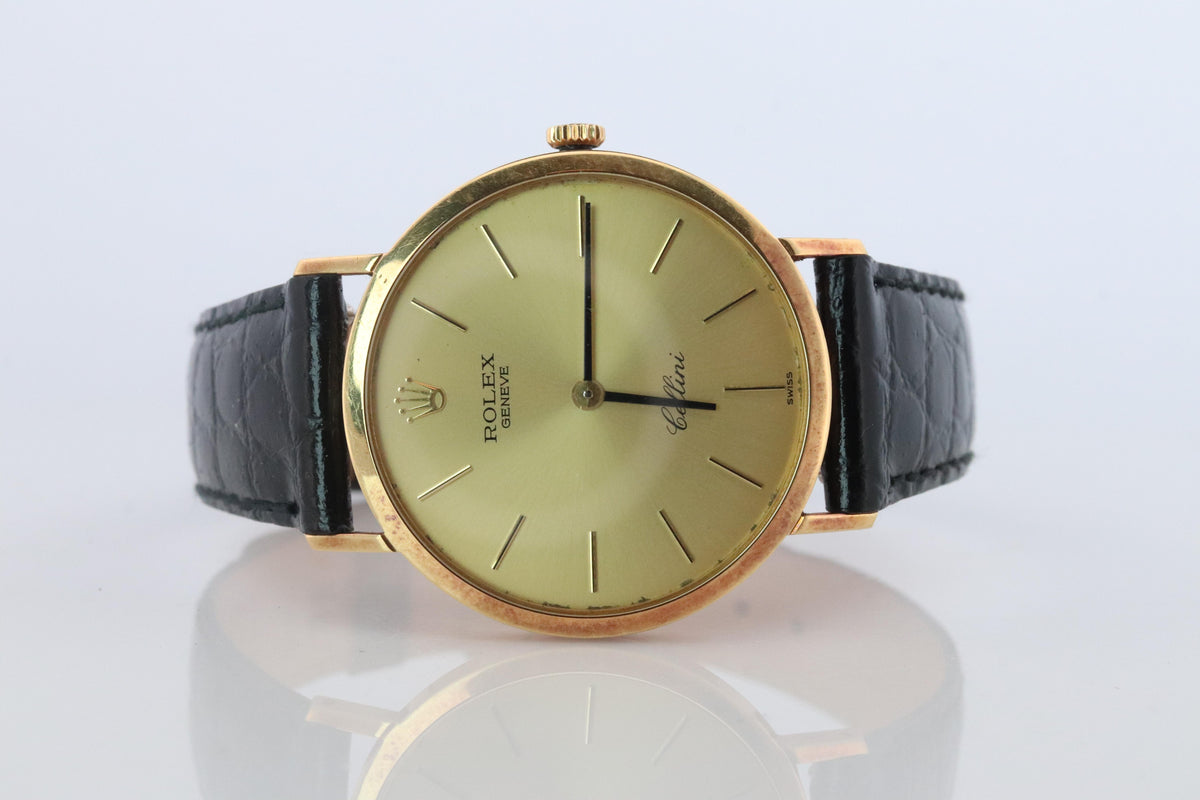 Genuine 18k Rolex Watch. 18k YG Rolex CELLINI 4112.