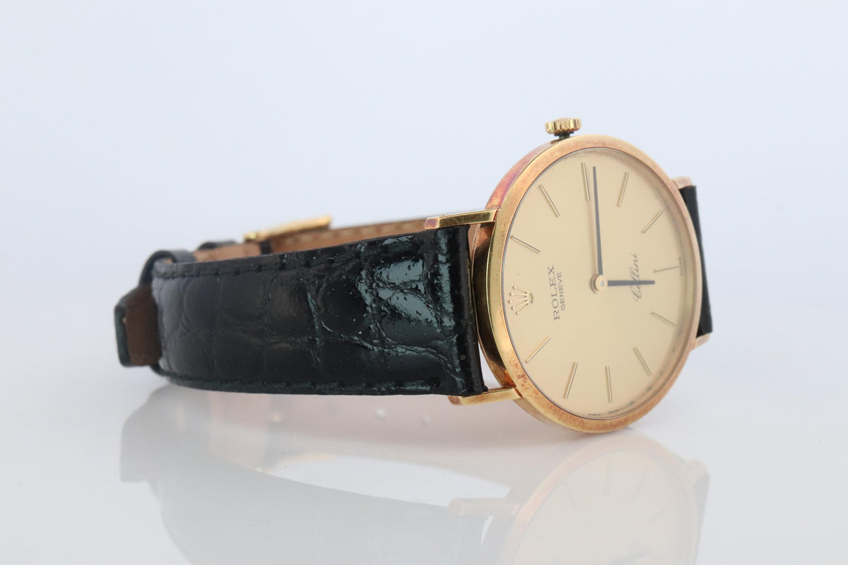Genuine 18k Rolex Watch. 18k YG Rolex CELLINI 4112.