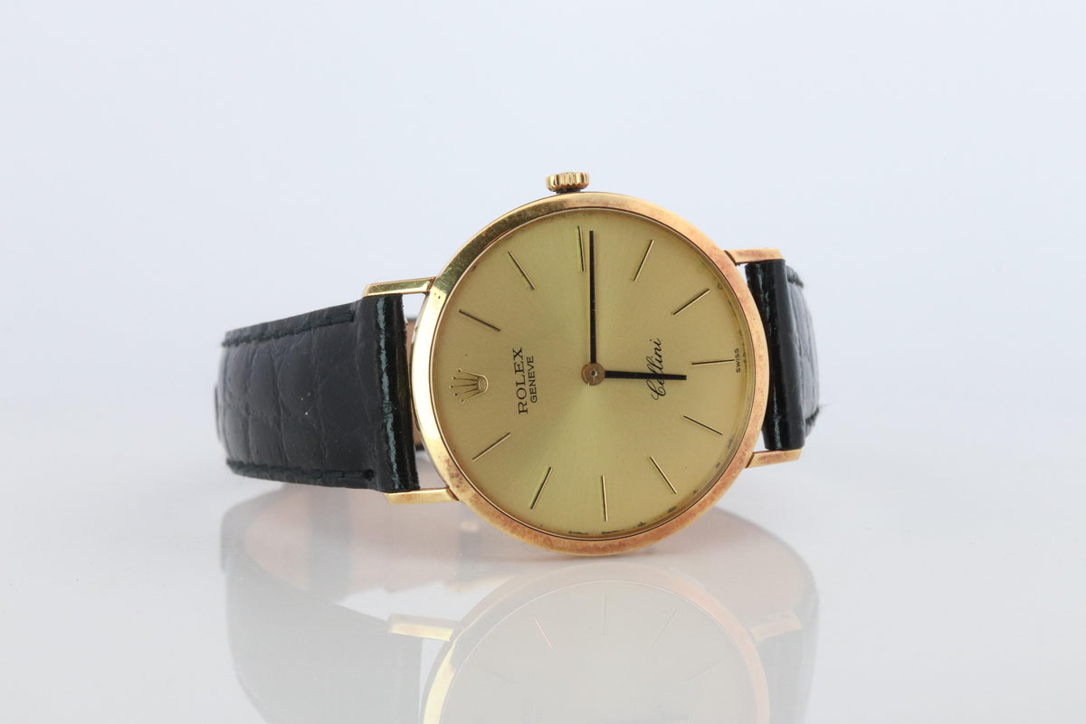 Genuine 18k Rolex Watch. 18k YG Rolex CELLINI 4112.