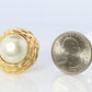 Chanel Earrings. Genuine CC CHANEL Pearl Flower Round earring