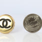 Chanel Earrings. Genuine CC CHANEL Round LOGO Bottle Cap Single earring