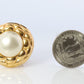 Chanel Earrings. Genuine CC CHANEL Pearl Flower Round earring