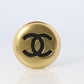 Chanel Earrings. Genuine CC CHANEL Round LOGO Bottle Cap Single earring
