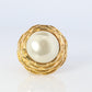Chanel Earrings. Genuine CC CHANEL Pearl Flower Round earring