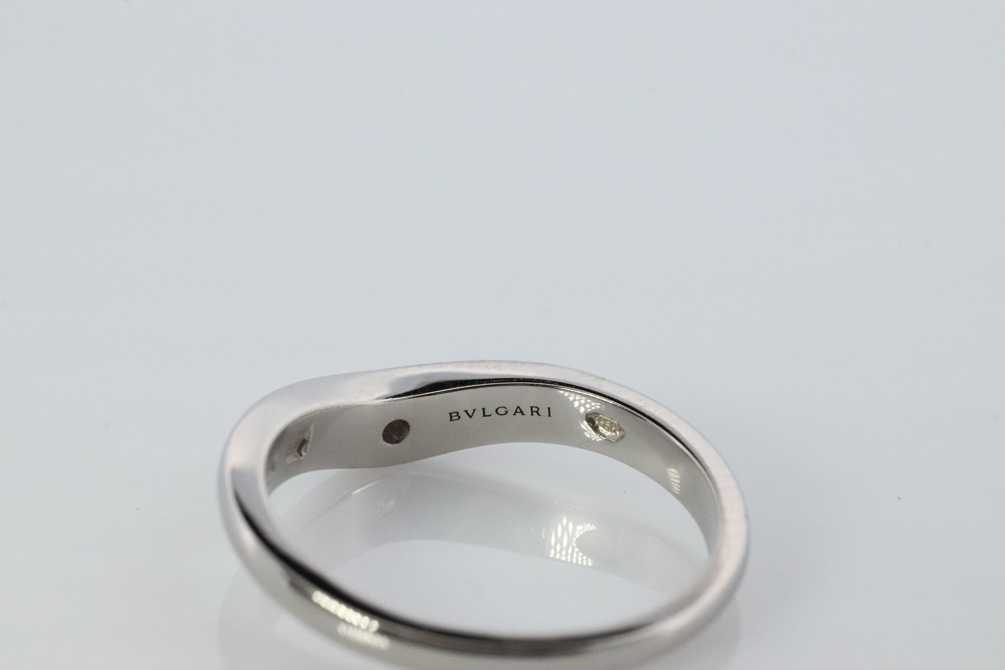 Bvlgari Ring. Corona PT950 Platinum Diamond solitaire Bulgari Band.