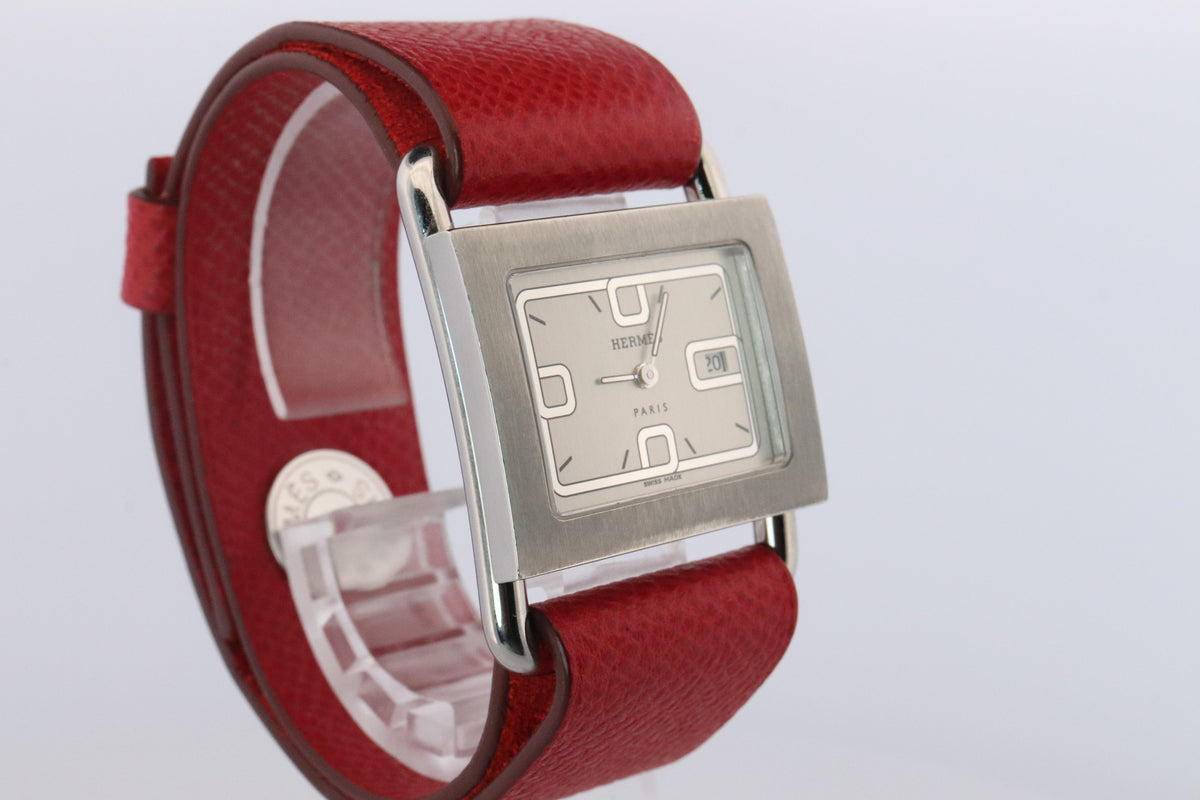 Genuine HERMES BA1.510. Hermes Barenia Stainless Steel Watch.