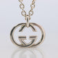 Vintage GUCCI Necklace. Double G Gucci Logo Sterling Silver Pendant Original box