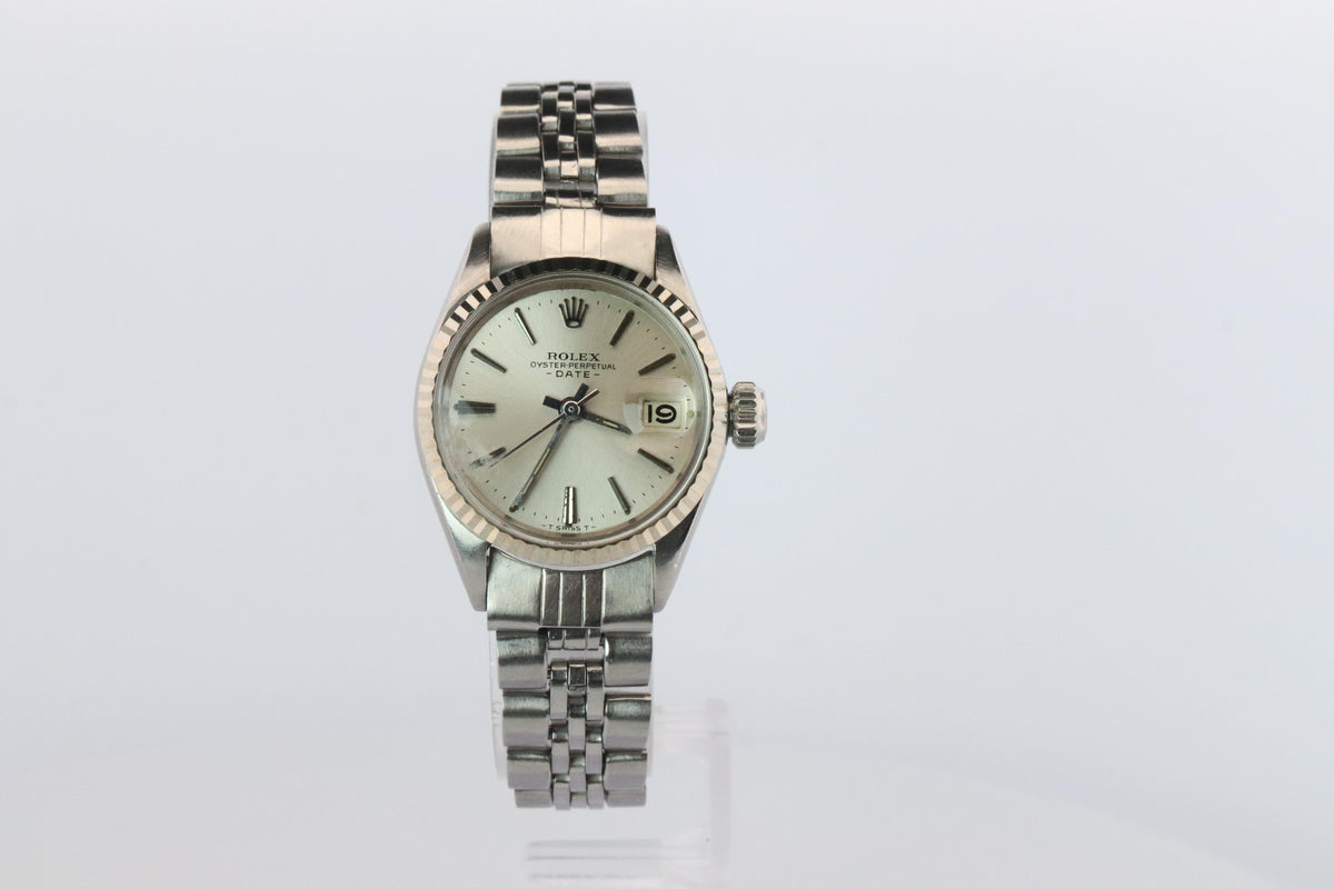 Genuine Rolex 6517 Oyster Perpetual Watch. Ladies ROLEX Automatic WG Bezel.