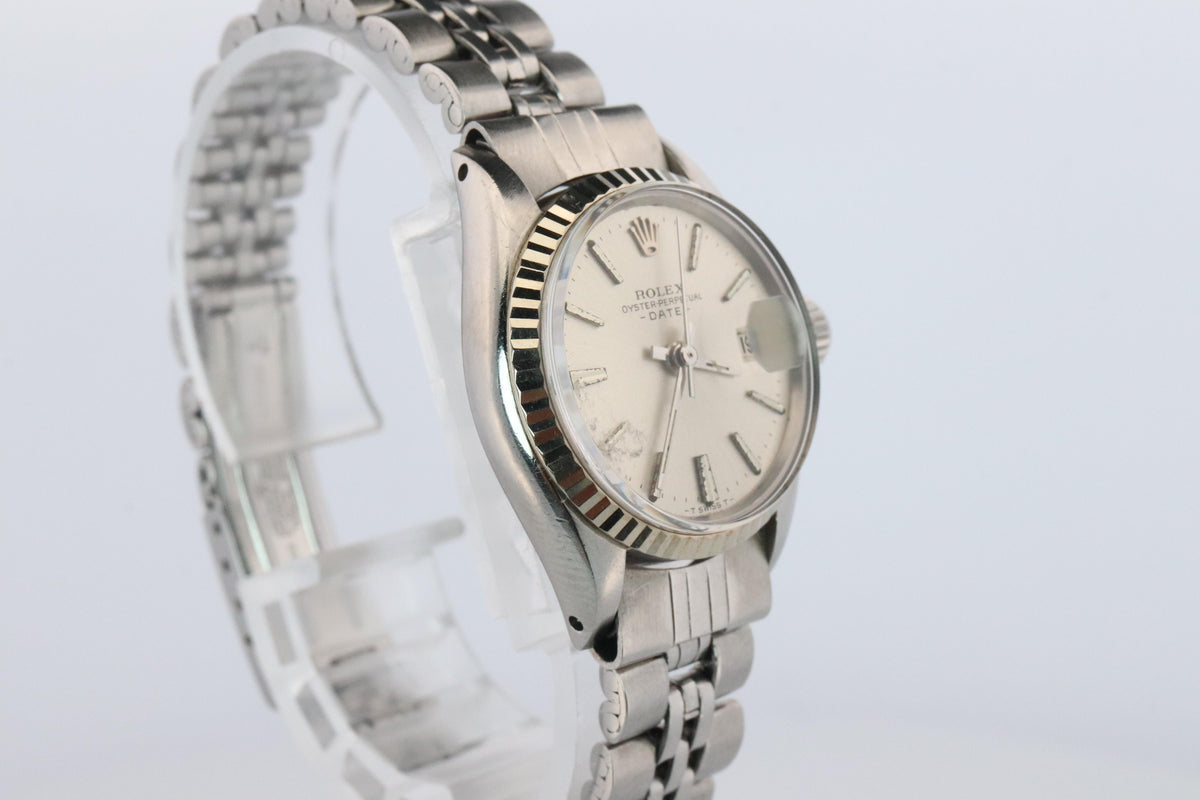 Genuine Rolex 6517 Oyster Perpetual Watch. Ladies ROLEX Automatic WG Bezel.