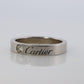 CARTIER Platinum  Ring. Cartier Diamond Signature Bezel 3mm Band.