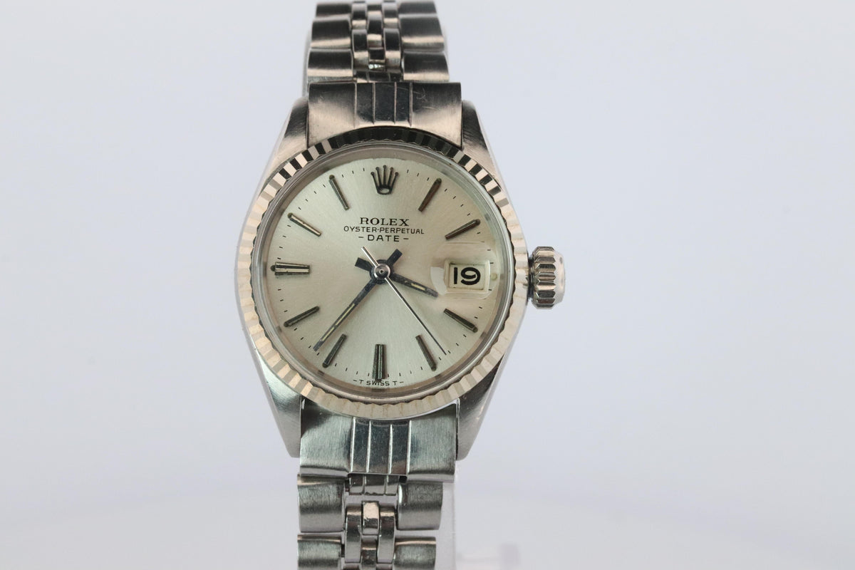 Genuine Rolex 6517 Oyster Perpetual Watch. Ladies ROLEX Automatic WG Bezel.