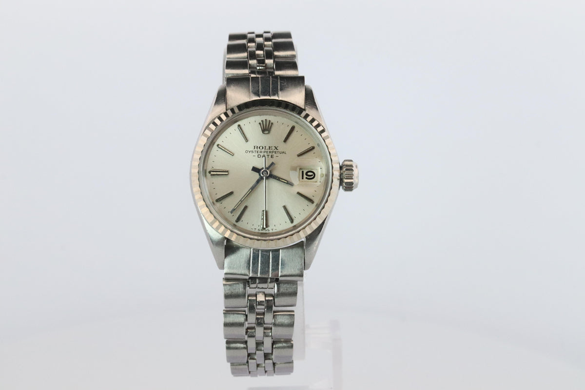 Genuine Rolex 6517 Oyster Perpetual Watch. Ladies ROLEX Automatic WG Bezel.