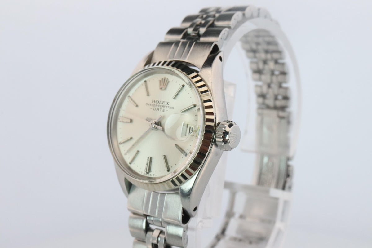 Genuine Rolex 6517 Oyster Perpetual Watch. Ladies ROLEX Automatic WG Bezel.