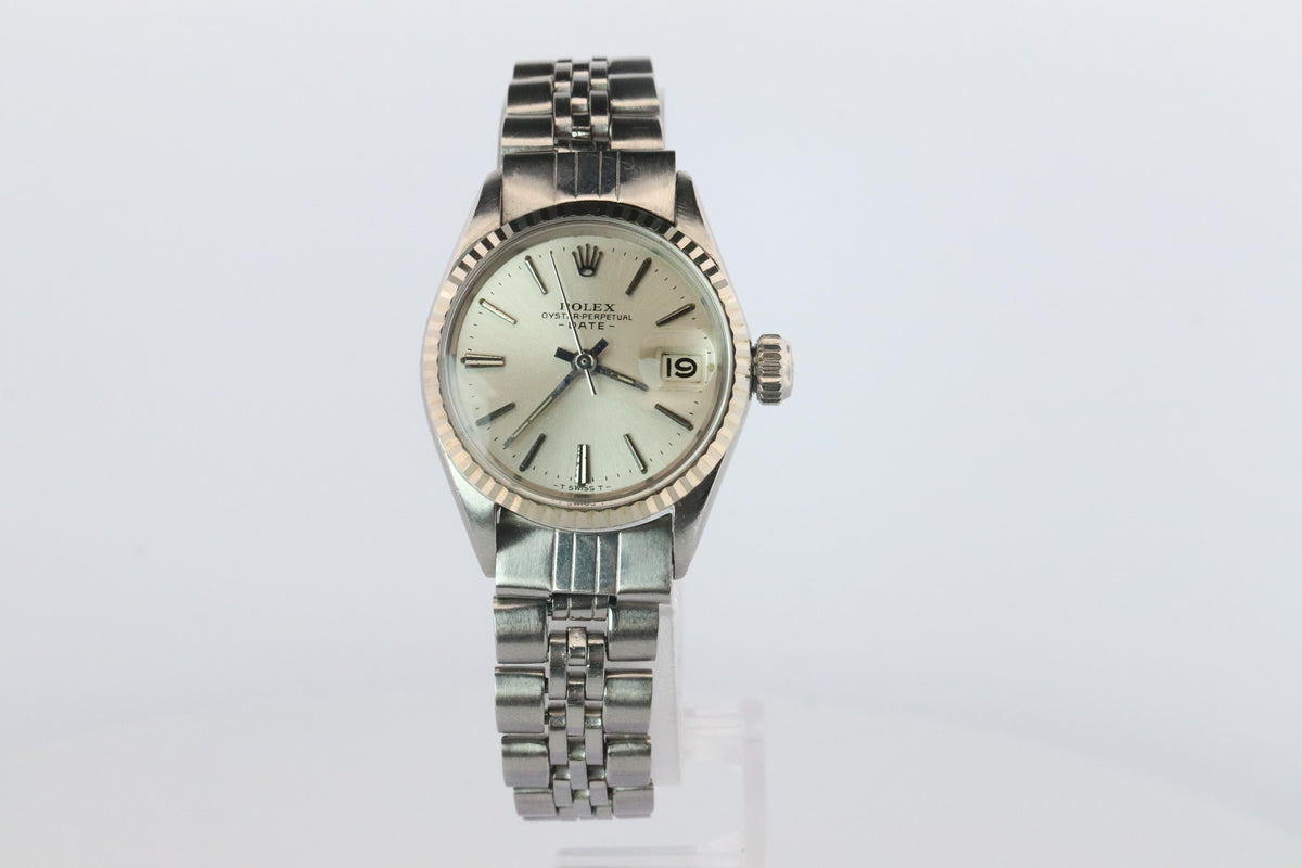 Genuine Rolex 6517 Oyster Perpetual Watch. Ladies ROLEX Automatic WG Bezel.