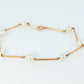 Mikimoto Bracelet. Vintage 18k Gold Mikimoto Pearl Station Bracelet 750 Dainty.