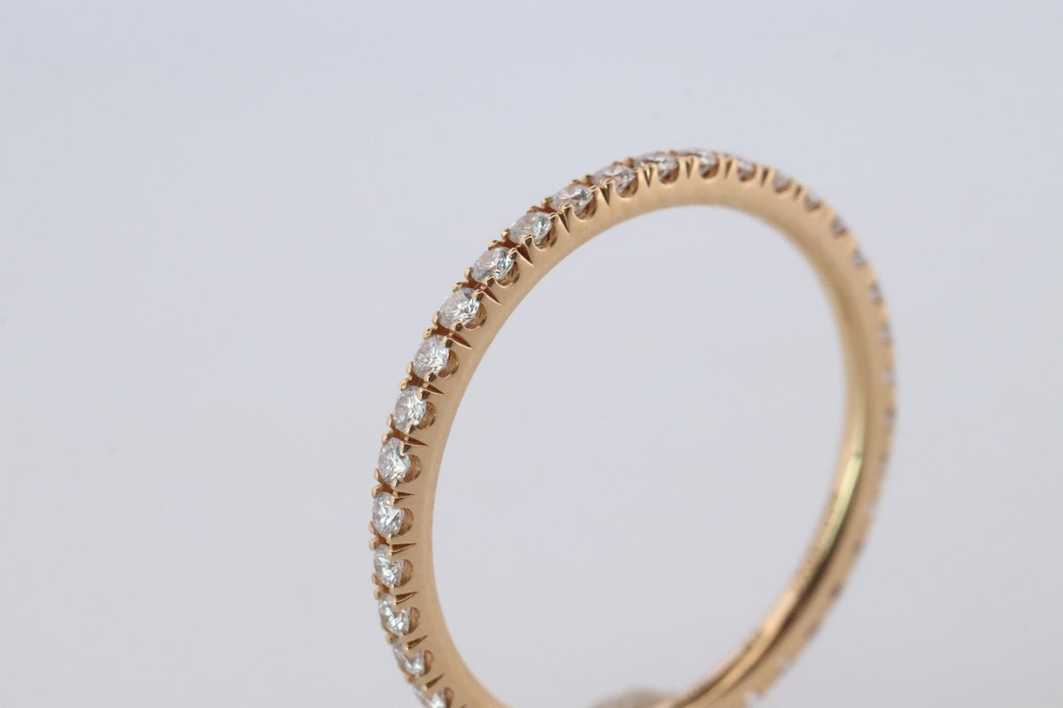 Preowned Van Cleef Arpels FELICITE band. 18k YG VCA Diamond Eternity ring.