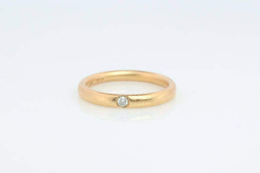 18k POMELATTO Ring. 18k yellow Gold Diamond Solitaire Lucciole Pomellato