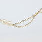 Mikimoto Bracelet. Vintage 18k Gold Mikimoto Pearl Station Bracelet Dainty.