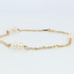 Mikimoto Bracelet. Vintage 18k Gold Mikimoto Pearl Station Bracelet Dainty.