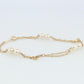 Mikimoto Bracelet. Vintage 18k Gold Mikimoto Pearl Station Bracelet Dainty.