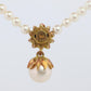 Vintage Tiffany Co Pearl Necklace. 18k YG Tiffany Pearl Pendant Strand.