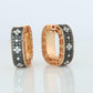 Preowned Roberto Coin Earrings. 18k Rose Gold Venetian Princess Diamond Hoops.