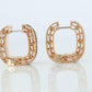 Preowned Roberto Coin Earrings. 18k Rose Gold Venetian Princess Diamond Hoops.