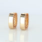 Preowned Roberto Coin Earrings. 18k Rose Gold Venetian Princess Diamond Hoops.