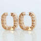 Preowned Roberto Coin Earrings. 18k Rose Gold Venetian Princess Diamond Hoops.