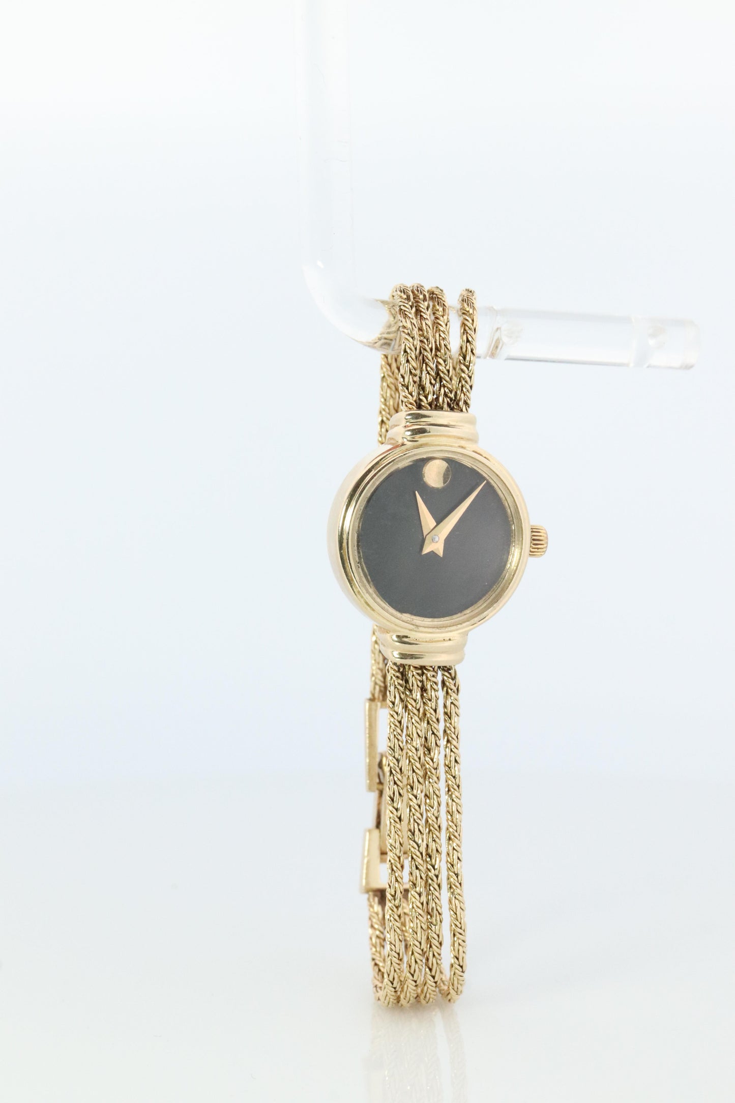 14k MOVADO Watch. 14k Yellow Gold Ladies Movado Rope Bracelet D43 Wristwatch