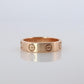 Vintage Cartier Love Diamond Ring. 18k YG Genuine Cartier 1P Diamond Band.