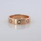 Vintage Cartier Love Diamond Ring. 18k YG Genuine Cartier 1P Diamond Band.