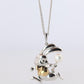 Mikimoto Pendant Sterling Silver. 18k SS Mikimoto Rabbit Pearl Pendant Necklace.