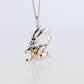 Mikimoto Pendant Sterling Silver. 18k SS Mikimoto Rabbit Pearl Pendant Necklace.