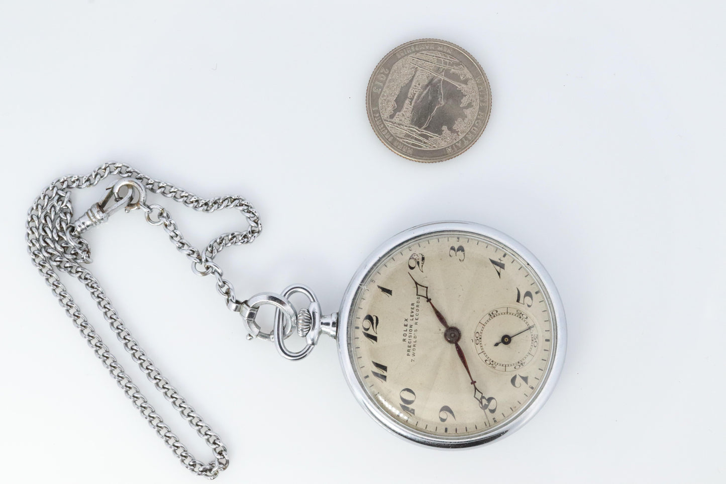 Rolex Pocket Watch. Antique Rolex Precision Lever 7 World's Records Circa 1943